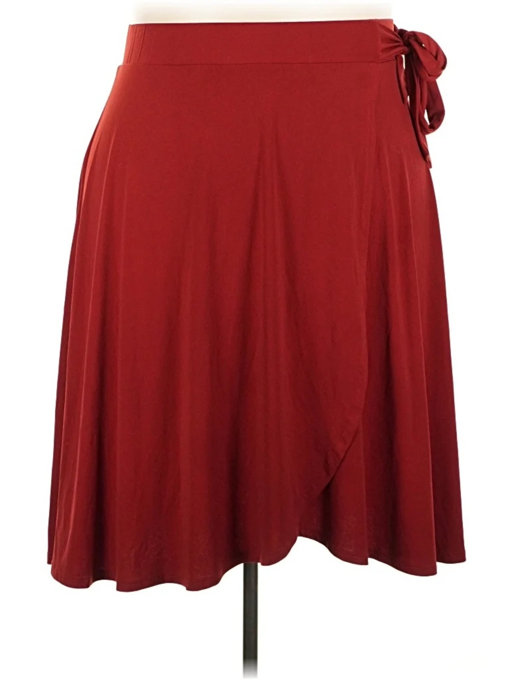 Torrid Red Wrap Skirt with Side Tie